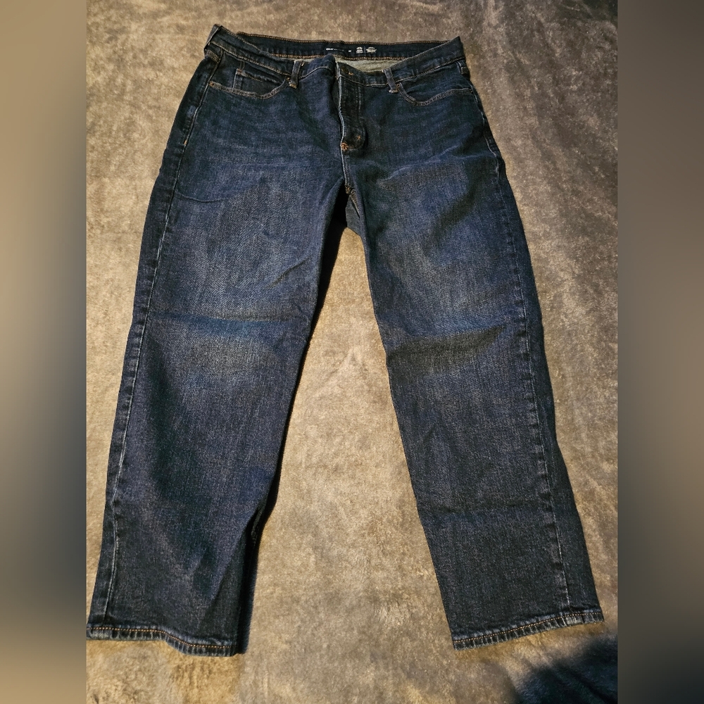 Old Navy Blue Straight Jeans with Authentic Denim Texture